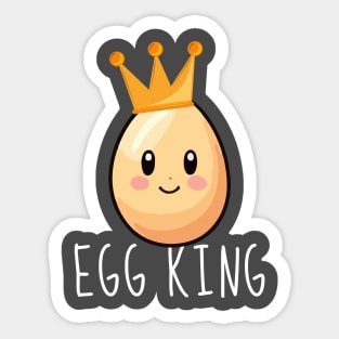 Egg King Funny Sticker